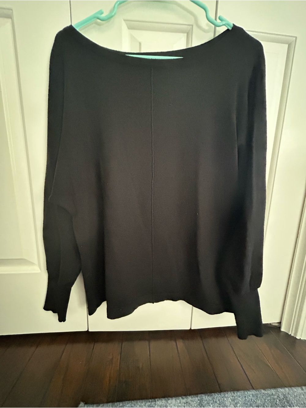 Bobeau Black Women's Lightweight Crewneck Sweater - 1X